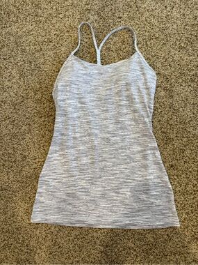 lululemon athletica Light Gray Space-Dye Strappy Tank